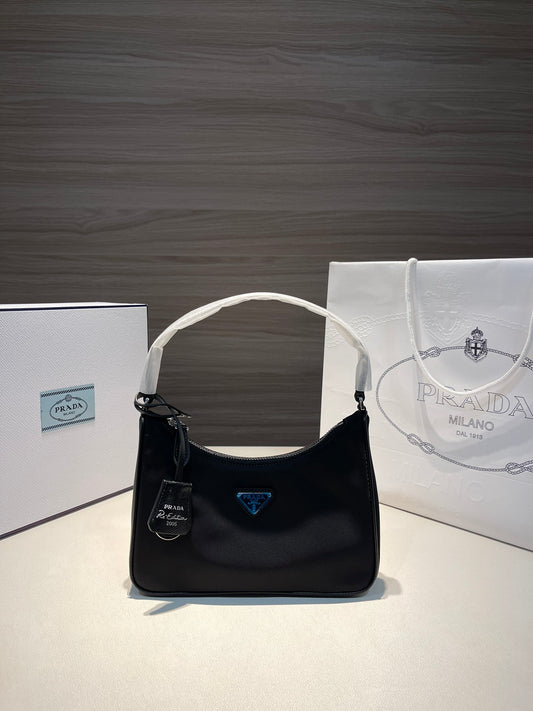 PRADA/Handbag/Underarm Bag/Hobo Leather Handle/Crossbody/Handbag