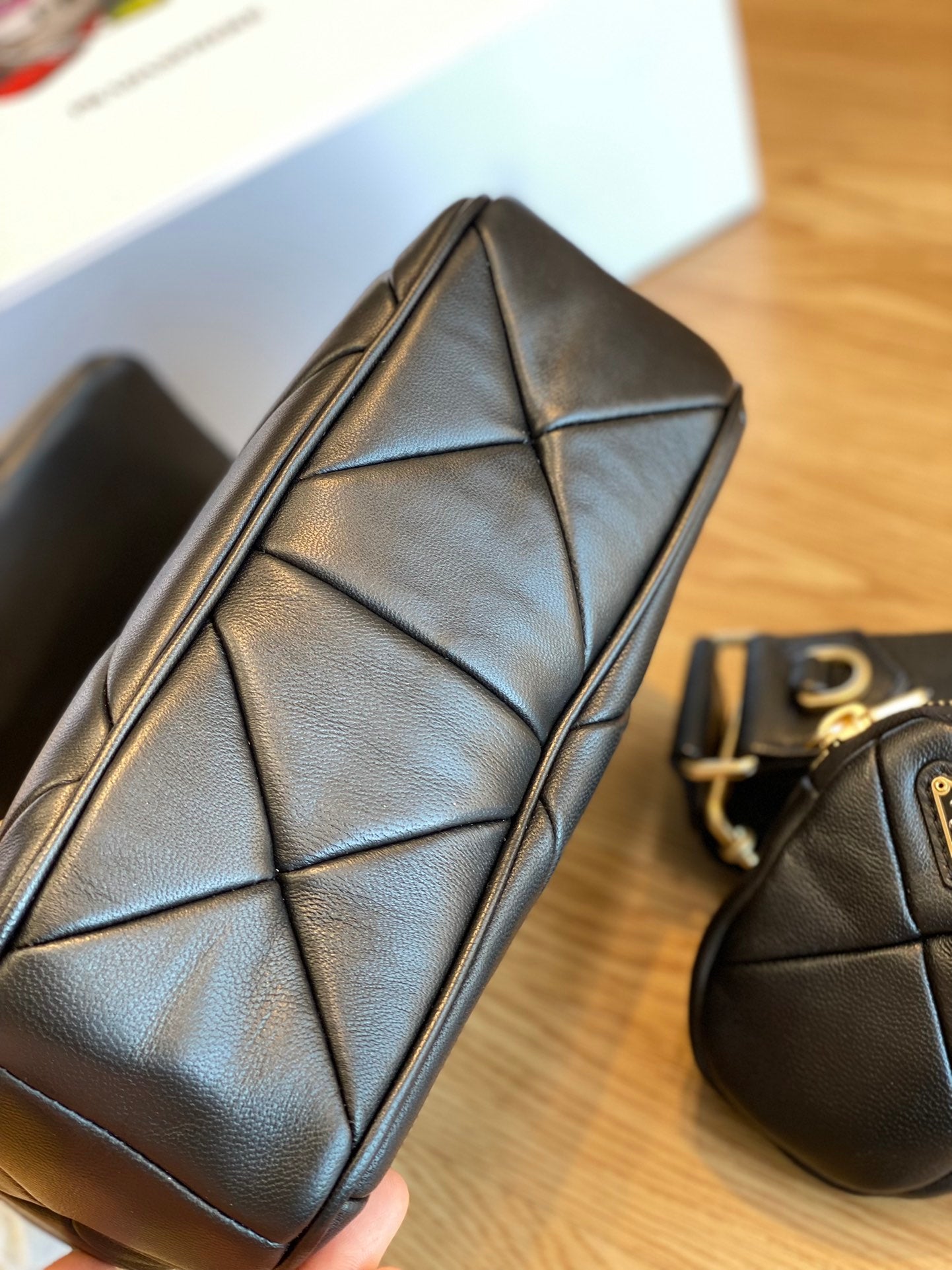 PRADA /Triangle Logo/Shoulder Bag/Ladies/Black