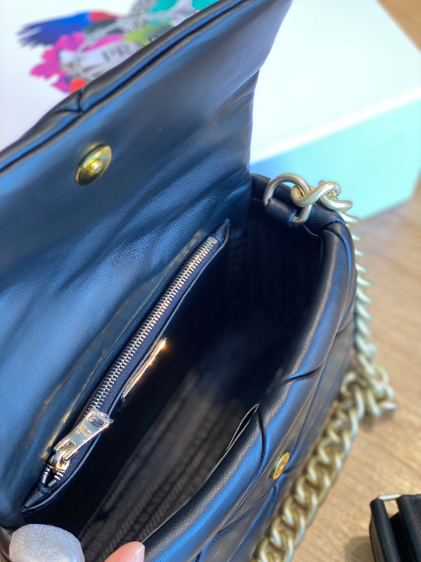 PRADA /Triangle Logo/Shoulder Bag/Ladies/Black