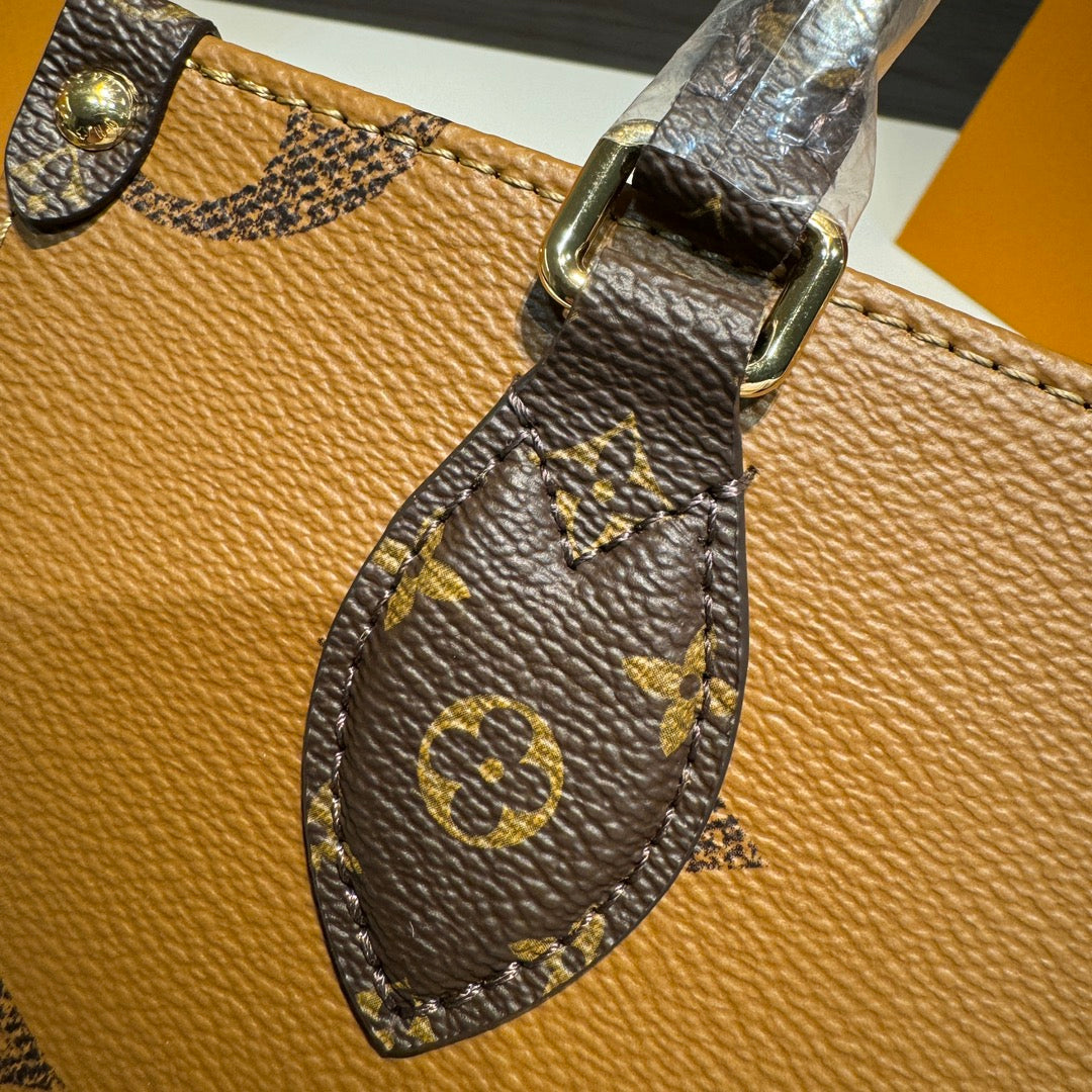 Louis Vuitton/ On the go / Small / Tote bag / Brown