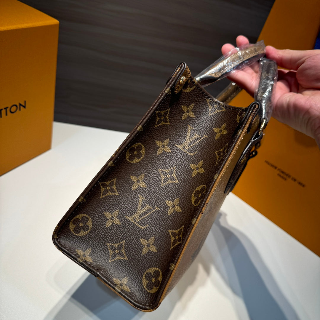 Louis Vuitton/ On the go / Small / Tote bag / Brown
