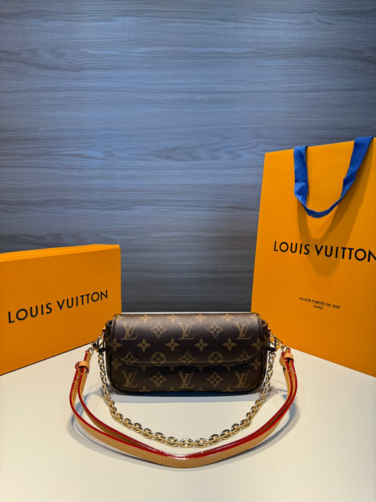 LOUIS VUITTON/ IVY/ Coated Canvas/ Baguette/ Underarm Bag/ Handbag/ Shoulder Bag/ Ladies/ Brown