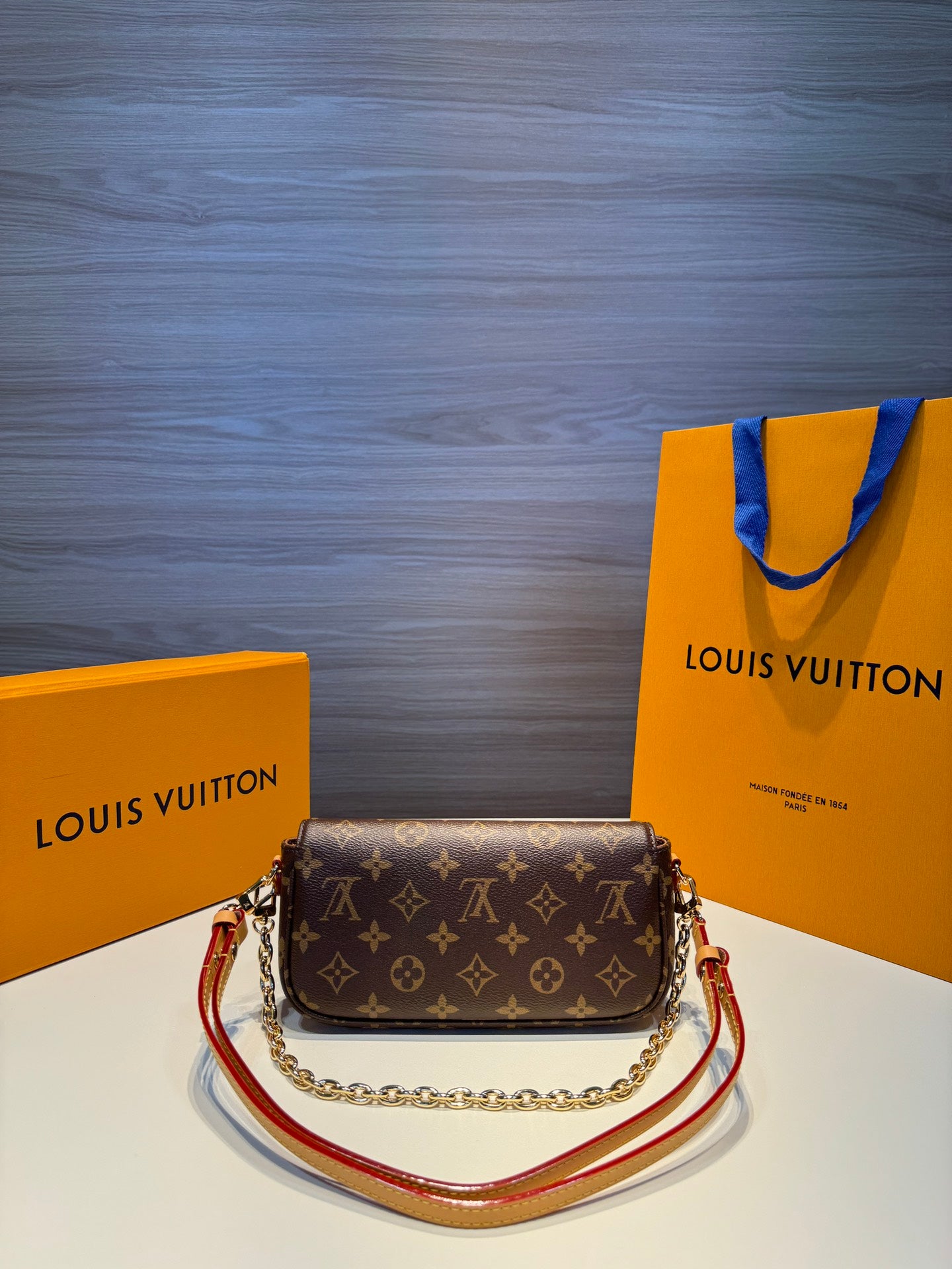 LOUIS VUITTON/ IVY/ Coated Canvas/ Baguette/ Underarm Bag/ Handbag/ Shoulder Bag/ Ladies/ Brown
