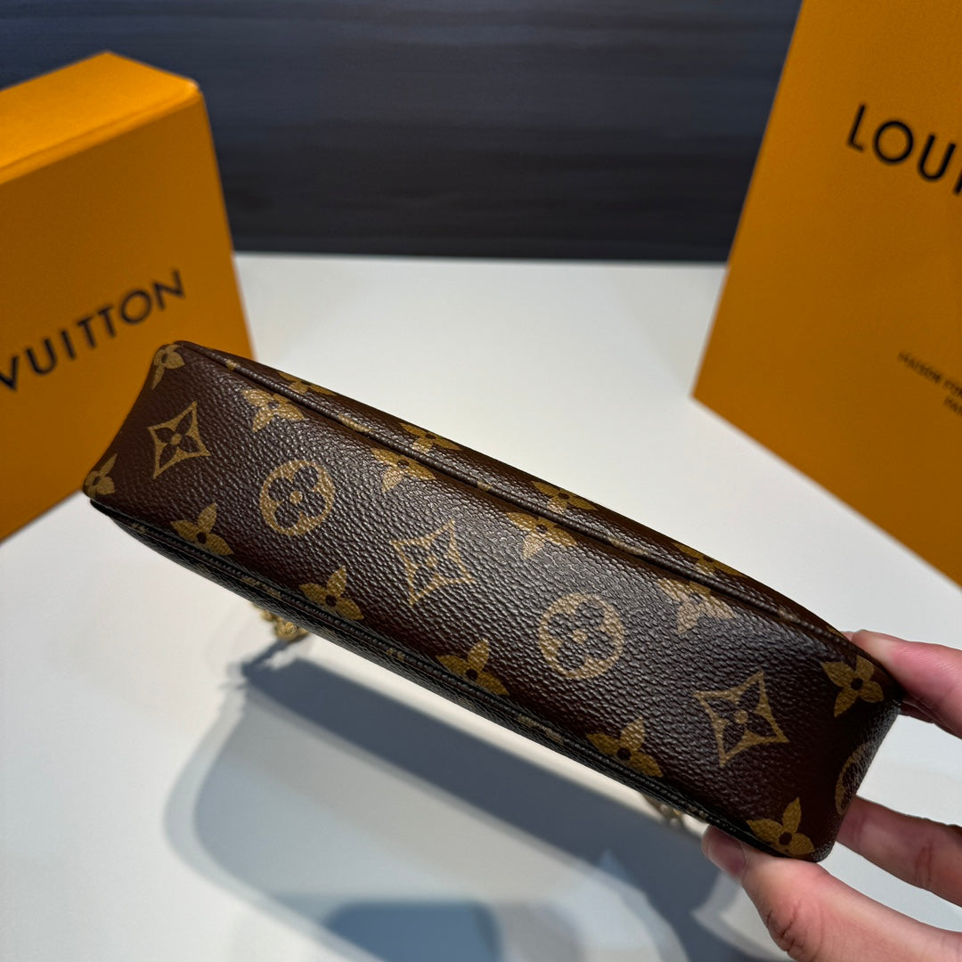 LOUIS VUITTON/ IVY/ Coated Canvas/ Baguette/ Underarm Bag/ Handbag/ Shoulder Bag/ Ladies/ Brown