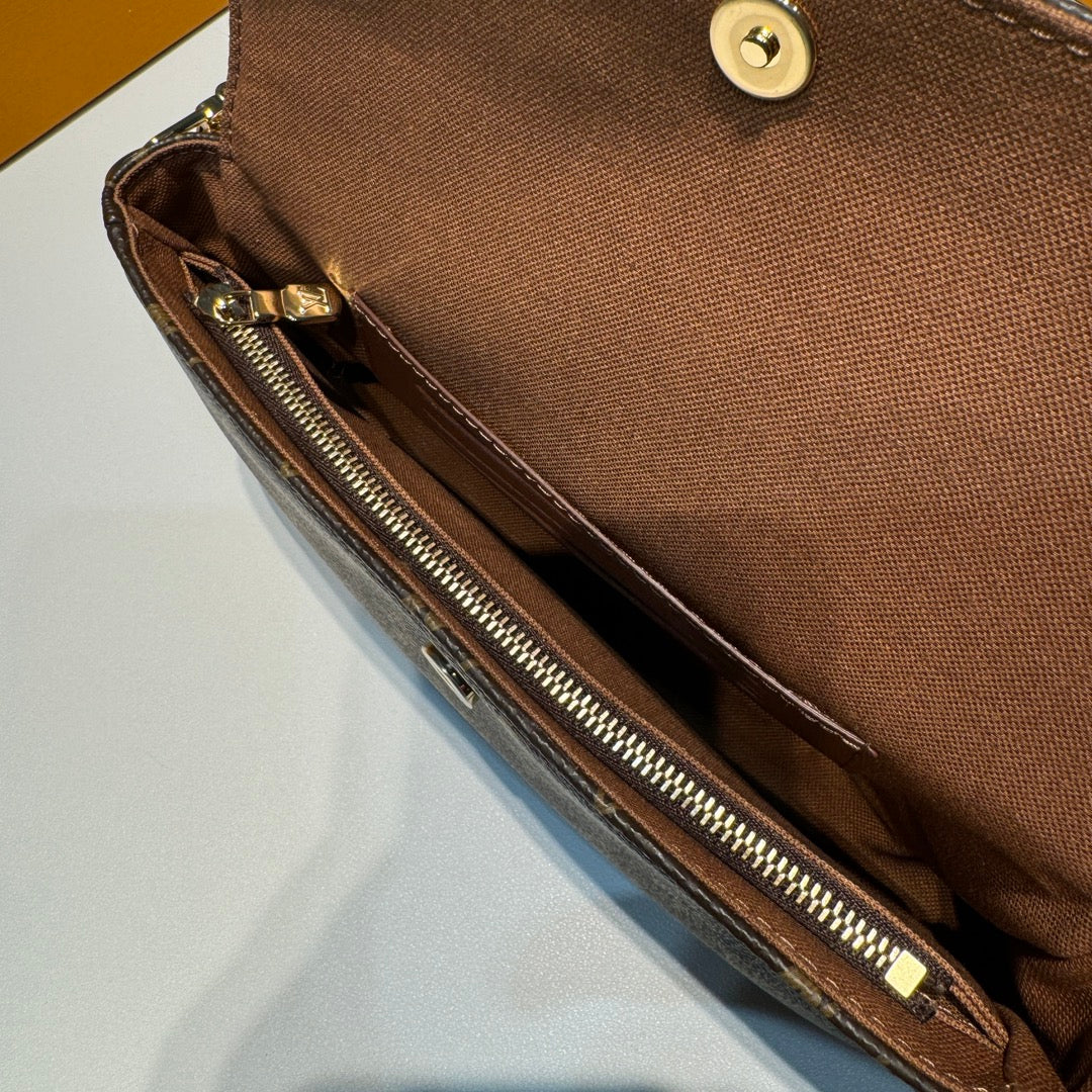 LOUIS VUITTON/ IVY/ Coated Canvas/ Baguette/ Underarm Bag/ Handbag/ Shoulder Bag/ Ladies/ Brown