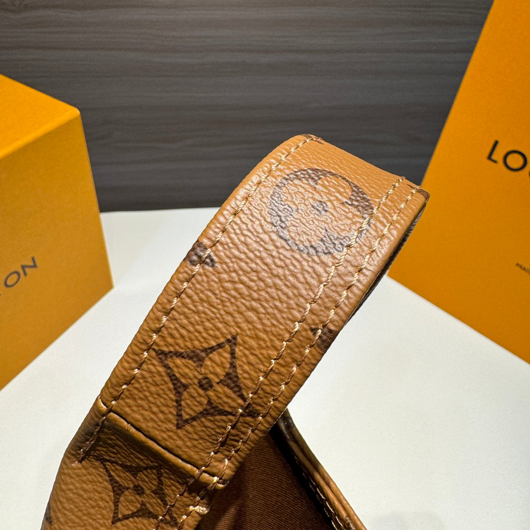LOUIS VUITTON/ Atlantis BB/ Cowhide leather/ Shoulder and crossbody handbag/ Small size/ Ladies brown