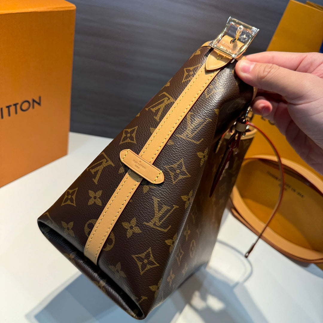 LOUIS VUITTON /Carryall PM /Shopping bag/Match bag/Handbag/Shoulder bag/Tote bag/Small size/Brown