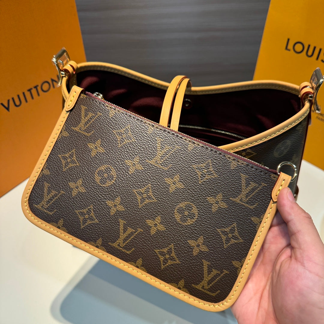LOUIS VUITTON /Carryall PM /Shopping bag/Match bag/Handbag/Shoulder bag/Tote bag/Small size/Brown